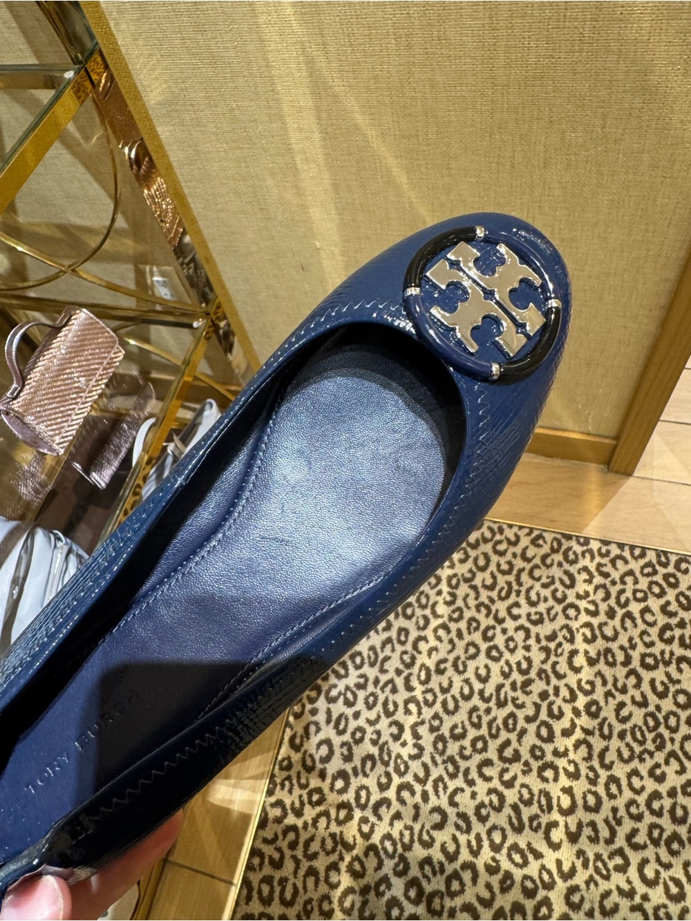 Tory Burch Multi Logo Nappa Leather Flat Ballet Shoes 05